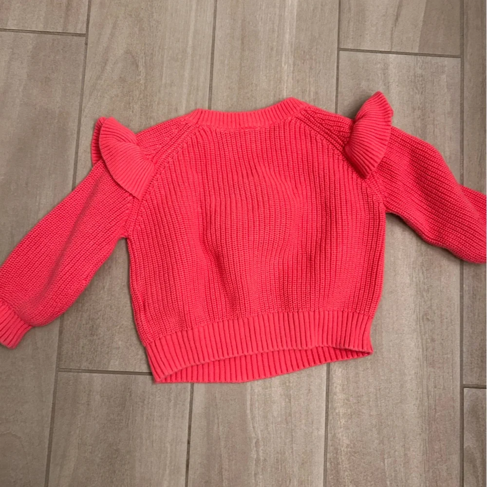 Little girls Pink Ruffle Sweater 18-24m